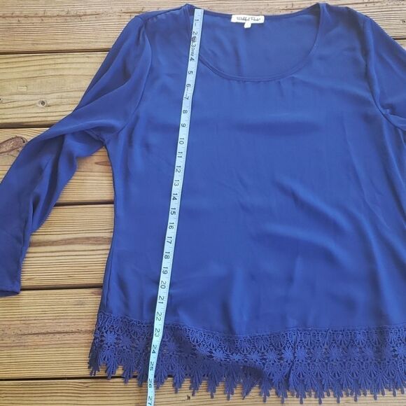Wishful Park women's blue tunic top size L - Picture 10 of 11